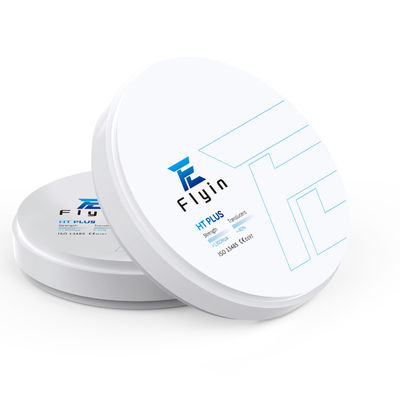 Flyin CAD CAM 18mm Zirkonya Diskleri Yüksek Şeffaflık HT 98mm BEYAZ Diş Tüketicisi